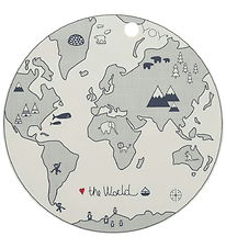 OYOY Placemat - De wereld - Ice Blue