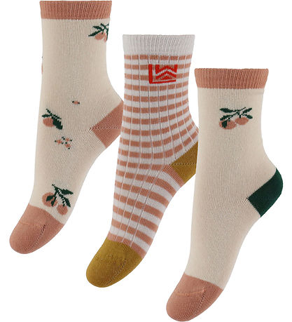 Liewood Socks - 3-Pack - Silas - Peach Sea Shell Mix