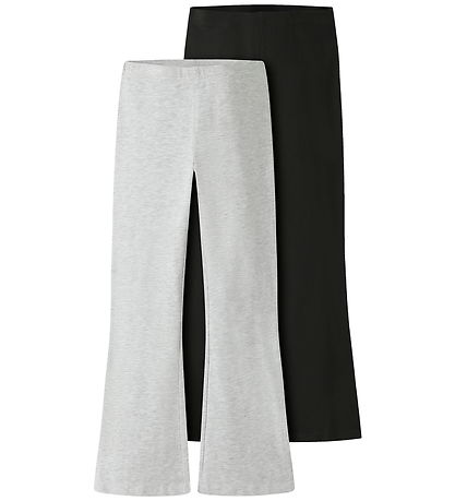 Name It Hosen - 2er-Pack - MkfVivii - Light Grey Melange/Schwarz