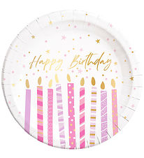 Decorata Party Papieren borden - 8-pack - 23 cm - Verjaardagskaa