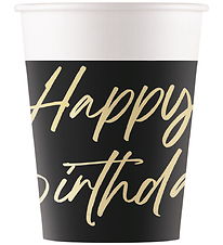 Decorata Party Kartonnen beker - 8-pack - 200 ml - Elegante Happ
