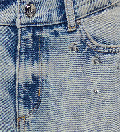 Kids Only Jeans - KogElla - Wide - Medium+ Blue Denim/Rhinestone