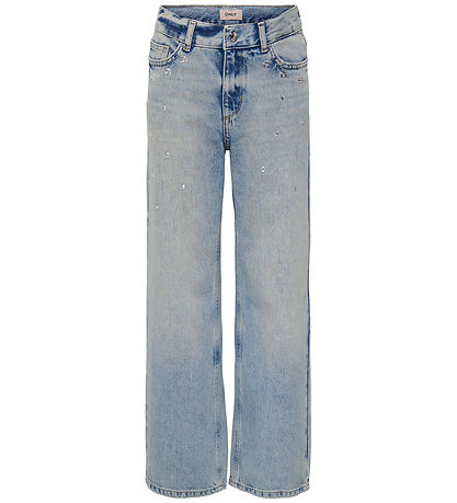 Kids Only Jeans - KogElla - Wide - Medium+ Blue Denim/Rhinestone