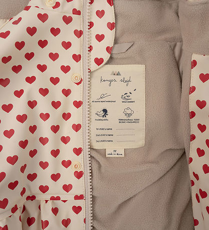 Konges Sløjd Rainwear w. Suspenders/Fleece - PU - Rainy Palm - C