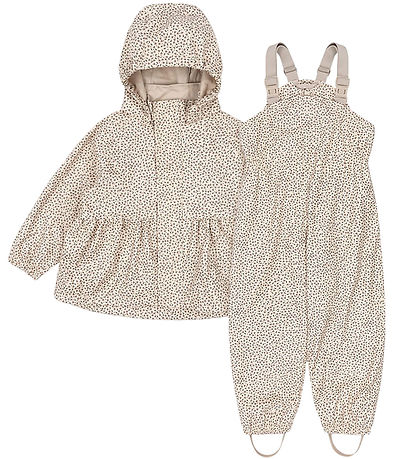 Konges Sløjd Rainwear w. Suspenders/Fleece - PU - Rainy Palme - 