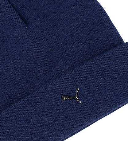 Puma Beanie - Knitted - Metal Puma CAT - Puma Navy Puma Beanie - Knitted - Metal Puma CAT - Puma Navy