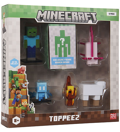 Minecraft Toy Figurine - 3D - 6-Pack