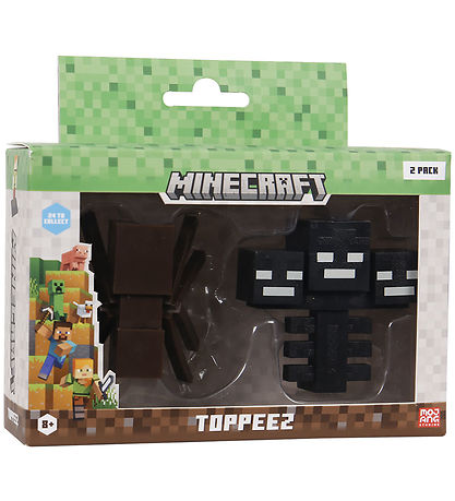 Minecraft Toy Figurine - 3D - 2-Pack - Spider/Wither
