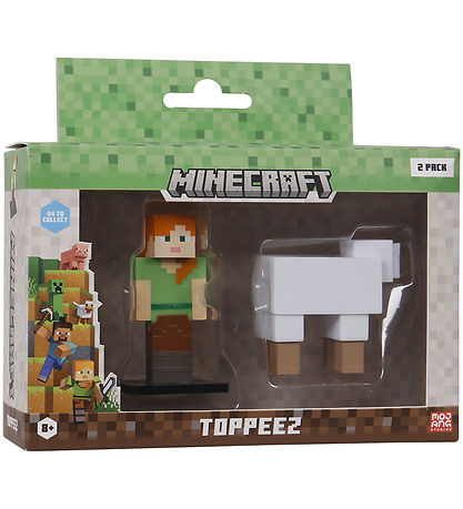 Minecraft Toy Figures - 3D - 2-Pack - Alex/Sheep