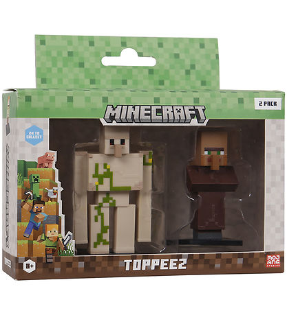 Minecraft Toy Figures - 3D - 2-Pack - Golem/Villager