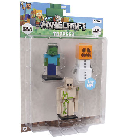 Minecraft Toy Figures - 3D Special Edition - 3-Pack