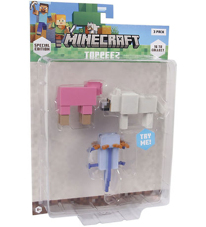 Minecraft Toy Figures - 3D Special Edition - 3-Pack
