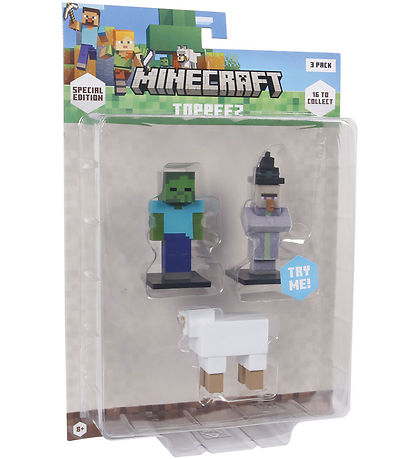 Minecraft Toy Figurine - 3D Special Edition - 3-Pack