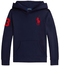 Polo Ralph Lauren Hoodie - Refined Navy w. Red