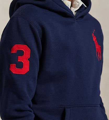 Polo Ralph Lauren Hoodie - Refined Navy w. Red
