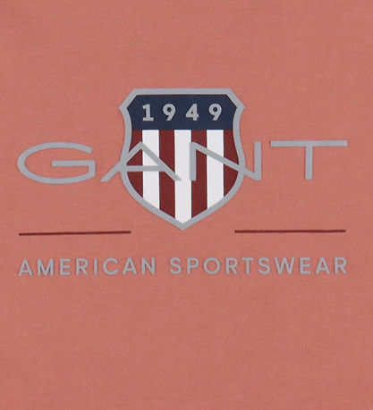 GANT T-shirt - Bleknad tegelsten