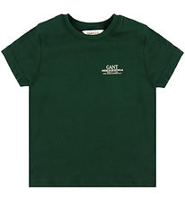 GANT T-paita - Graafinen - Tartan Green
