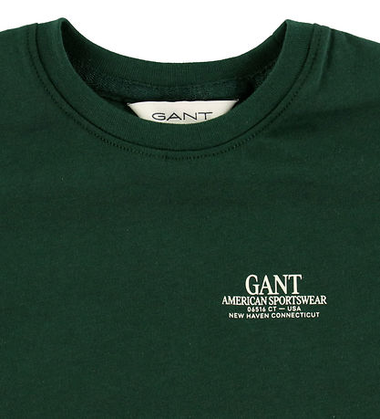 GANT T-shirt - Graphic - Tartan Green