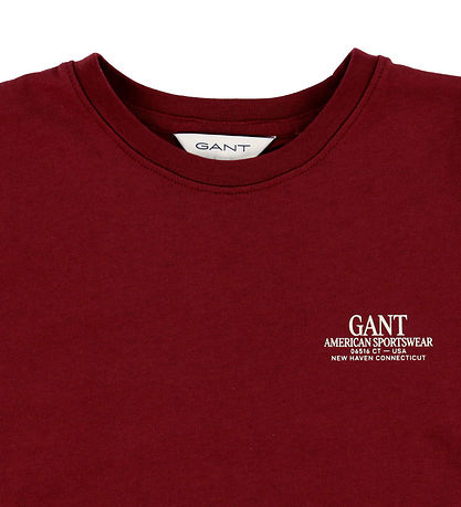 - T-Shirt GANT - Graphique - Rouge repulpé