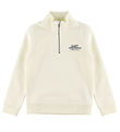 GANT Sweatshirt - Graphic - Half Zip - Cream GANT Sweatshirt - Graphic - Half Zip - Cream