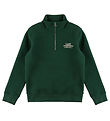 GANT Sweatshirt - Graphic - Half Zip - Tartan Green GANT Sweatshirt - Graphic - Half Zip - Tartan Green