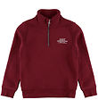 GANT Sweatshirt - Graphic - Half Zip - Plumped Red GANT Sweatshirt - Graphic - Half Zip - Plumped Red