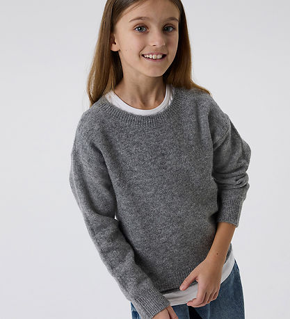 Blouse Name It - Tricoté - NkfOriane - Grey Melange Blouse Name It - Tricoté - NkfOriane - Grey Melange