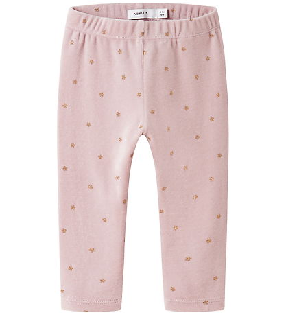 Name It Leggings - Velours - NbfNorah - Brüniert Lilac