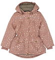 Mikk-Line Winter Coat - Polyester - Burlwood w. Glitter Leaves