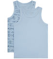 CeLaVi Undershirt - 2-Pack - Ashley Blue w. Racing cars
