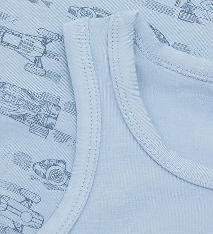 CeLaVi Undershirt - 2-Pack - Ashley Blue w. Racing cars
