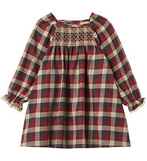 Wheat Dress - Bella - Red Blue Check