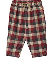 Wheat Trousers - Arne - Red Blue Check