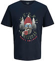 Jack & Jones T-shirt - Jjnoel - XMAS - Sky Captain