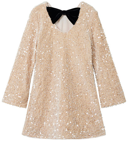 Name It Dress - NkfRusitta - Jet Stream/Black Bow w. Sequins