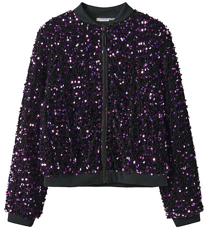 Name It Bomber Jacket - NkfRunica - Byzantium w. Sequins