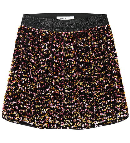 Name It Kjol - NkfRunica - Gold Colour m. Paljetter