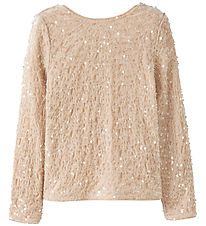 Name It Blouse - NkfRusitta - Jet Stream/Black Bow w. Sequins