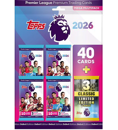 Cartes de football - Topps Premier League - MEGA Multipack - 43  Cartes de football - Topps Premier League - MEGA Multipack - 43