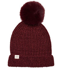 MP Beanie w. Pom-Pom - Wool - Wine Red