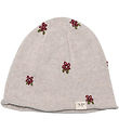 MP Mütze - Wolle - Floral - Beige Melange