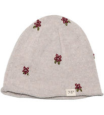 MP Beanie - Wool - Floral - Beige Melange