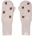 MP Fäustlinge - Kaschmir - Floral - Beige Melange