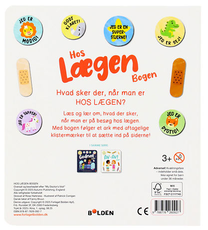 Forlaget Bolden Picture Book - At the Doctor Book - With 36 Remo