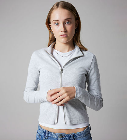 LMTD Cardigan - NlfHinaja - Light Grey Melange