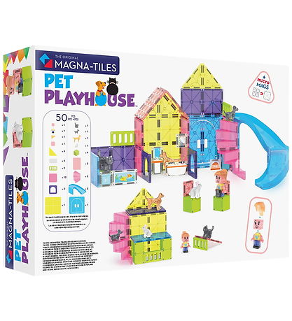 Ensemble d'aimants Magna Tiles - 50 Parties - Maisonnette pour a Ensemble d'aimants Magna Tiles - 50 Parties - Maisonnette pour a