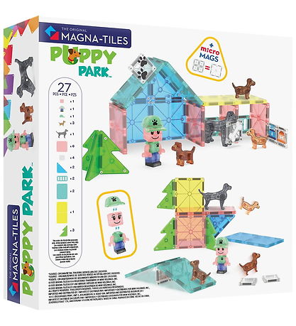 Magna-Tiles Magnetsett - 27 Deler - Hundedagpleie