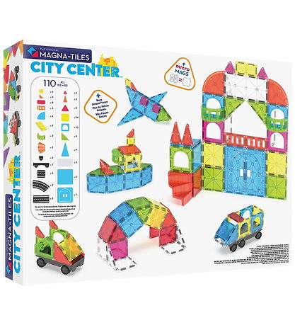 Magna-Tiles Magnet set - 110 Parts - City Center + MicroMAGS