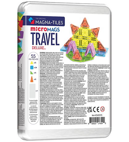 Magna-Tiles Magnet set - 55 Parts - Deluxe Travel Set + MicroMAG