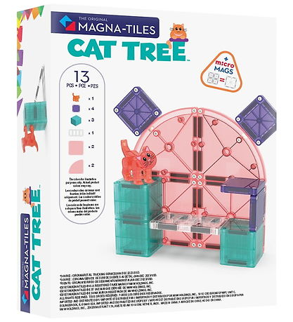 Magna-Tiles Magnet set - 13 Parts - CAT Tree + MicroMAGS